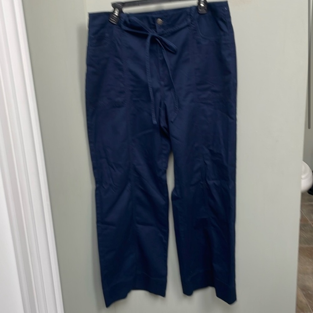 LOFT Blue Wide Leg Pants Relaxed Fit - Picture 1 of 4